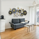 Metal Decor Black And White Flower Structure