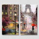 Rainy Street View, Set Of 2