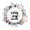 I Love Sewing Wallpaper