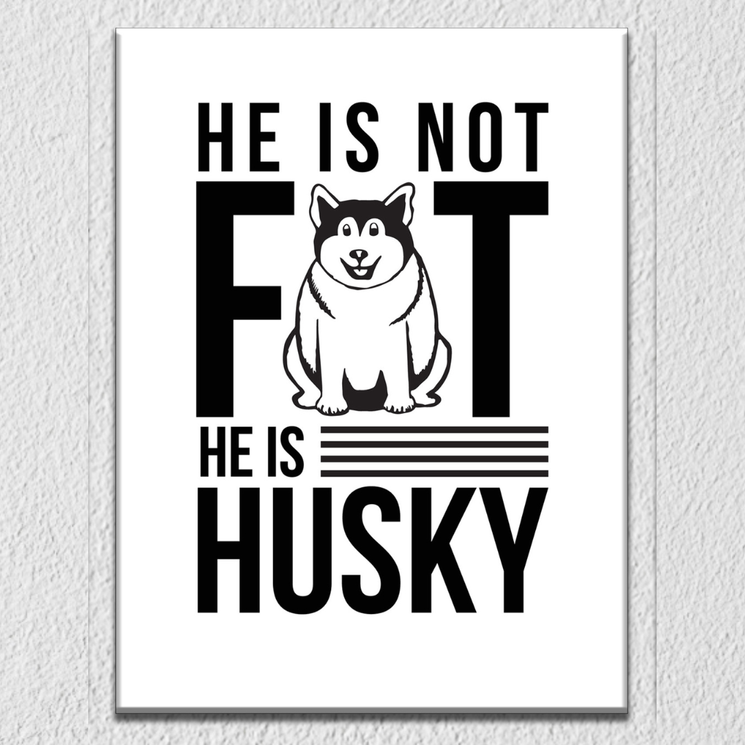 Husky Funny Wall Art