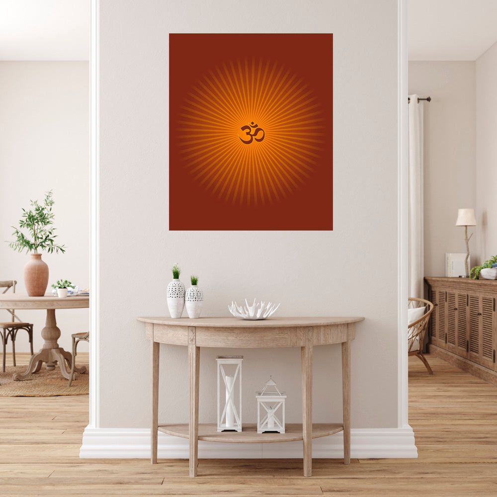 Om Art Characters Self Adhesive Sticker Poster