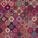 Pink Round Mandala Art Self Adhesive Sticker For Refrigerator