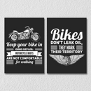 Biker Quotes Wall Art, Set Of 2