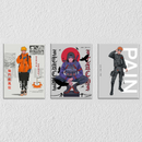 Pain Naruto Anime, Set Of 3