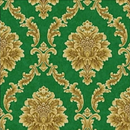 Kohinoor Green Damask Wallpaper