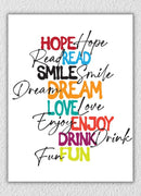 Colourful Inspirational Quote Wall Art