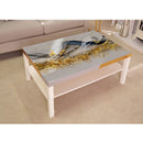 Golden Deers In Mountain Self Adhesive Sticker For Table