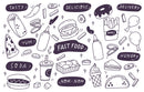 Fast Food Sketch Customize Wallpaper