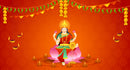 Laxmi Painting Self Adhesive Sticker Poster