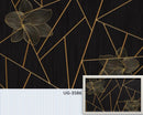 Black and golden flower art