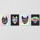Dog Faces Silhouette Wall Art, Set Of 4