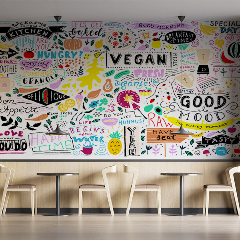 Cafe Vegan Sketch Customize Wallpaper