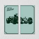 F1 Racing Wall Art, Set Of 2