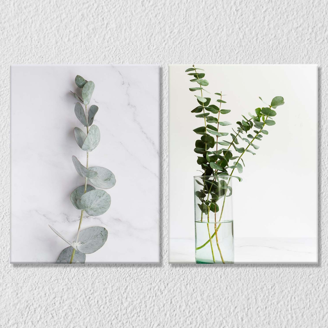 Green Leaves Wall Art, Set Of 2