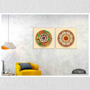 Red Mandala Art, Set Of 2