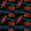 Red Blue Mix Line Art Self Adhesive Sticker For Table