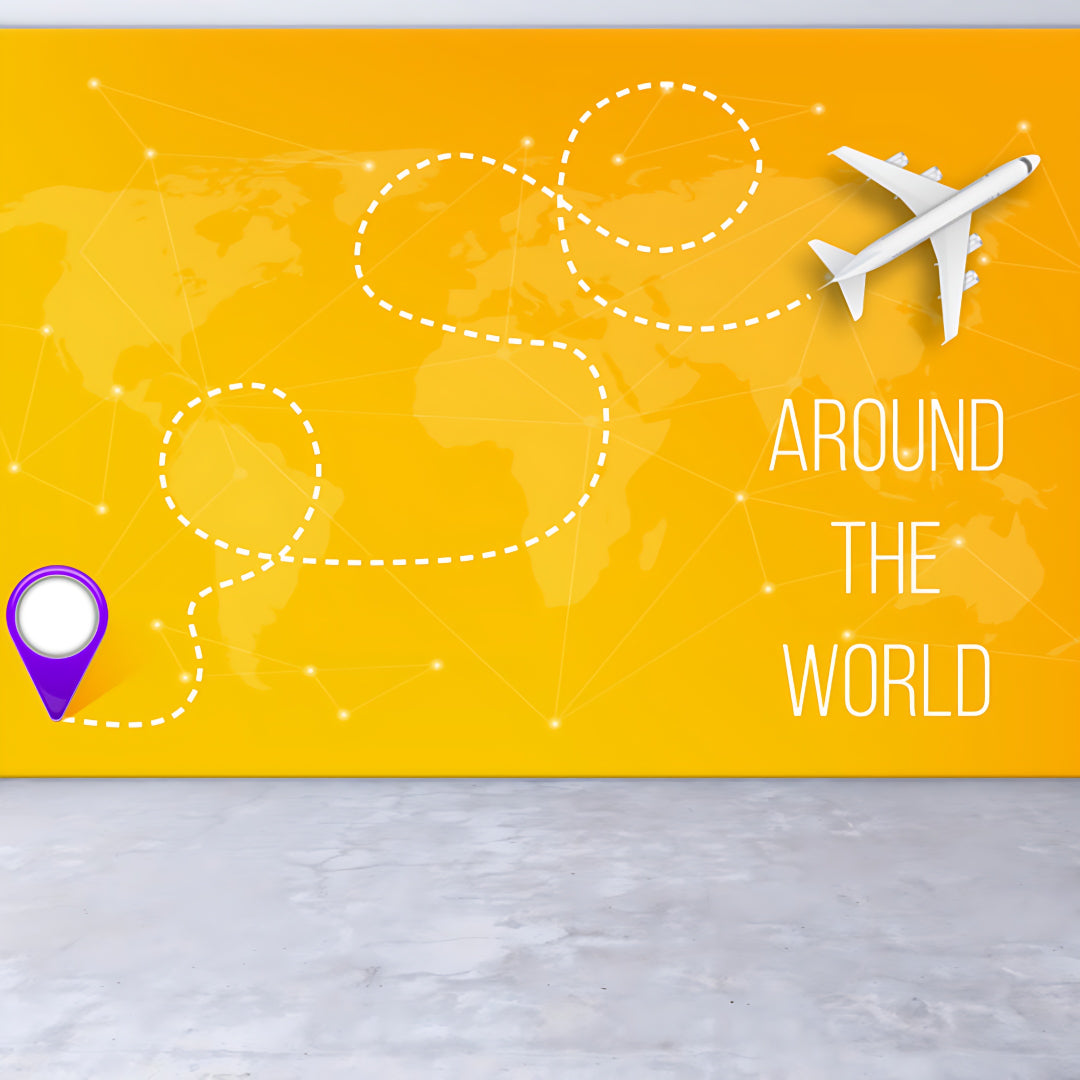 Around The World Yellow Wallpaper