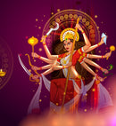 Durga Devi Self Adhesive Sticker Poster