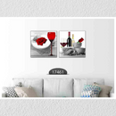 Wine Rose Art, Set Of 2