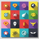 Superhero Symbols Wall Art