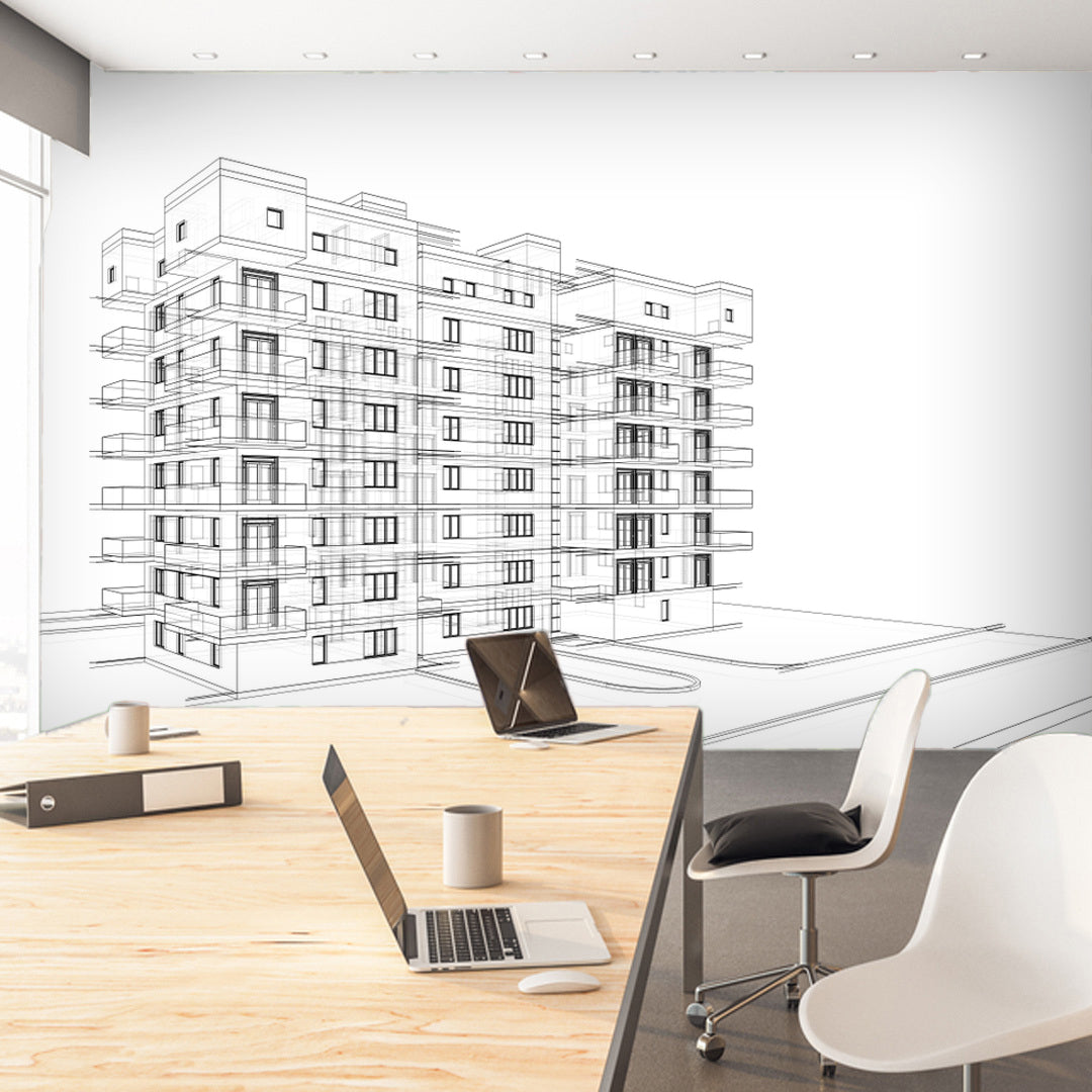 Doodle Building Wallpaper