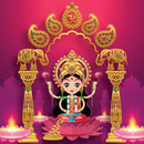 Durga Mata Painting  Self Adhesive Sticker Poster