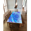 Blue Purple Shaded Mandala Art Self Adhesive Sticker For Table