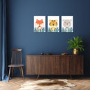 Cute Animals Wall Art 1, Set Of 3