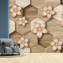 3D brown flower Customize Wallpaper