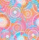 Pink Blue Mandala Art Self Adhesive Sticker For Table
