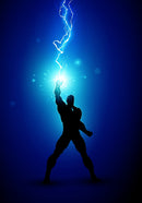 Lighting Superhero Anime Self Adhesive Sticker For Refrigerator