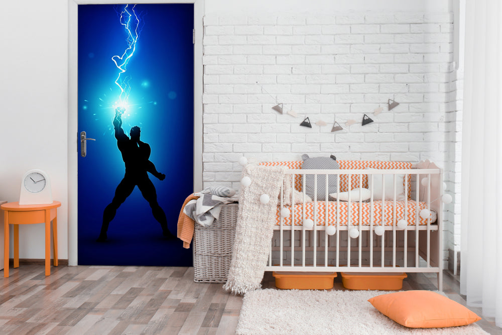 Anime In Open Sky Self Adhesive Sticker For Door