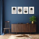 Patch And Line Art, Set Of 4