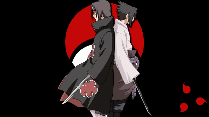 Naruto And Itachi Anime Self Adhesive Sticker For Door