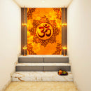 Om Art In Golden Self Adhesive Sticker Poster