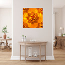 Om Art In Golden Self Adhesive Sticker Poster