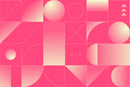 Geometry In Pink Art Self Adhesive Sticker For Table