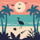 Sunset Flamingo Painting