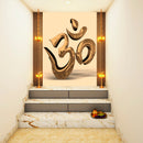 3D Golden Om Self Adhesive Sticker Poster