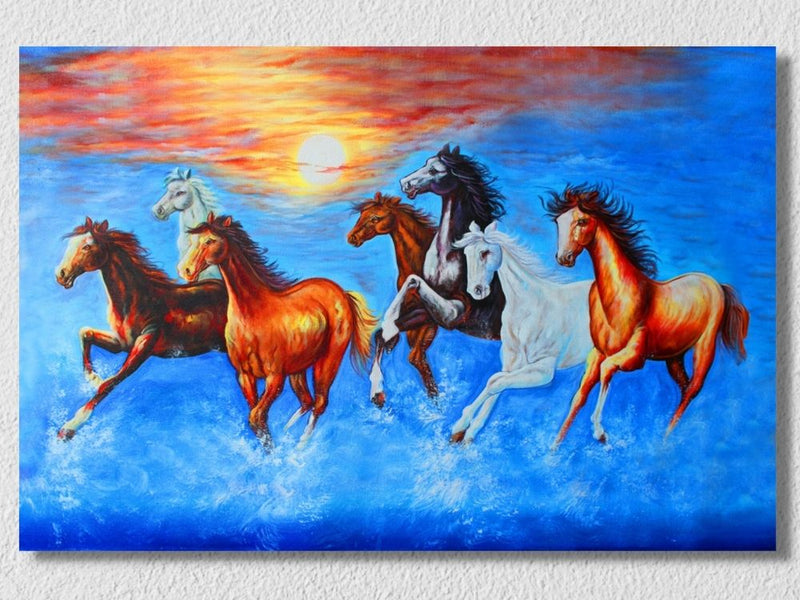 7 Horses Landscape Wall Art 9
