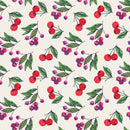 Cherries With Leafs Art Self Adhesive Sticker For Refrigerator