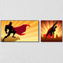 Superhero Wall Poster, Set Of 2