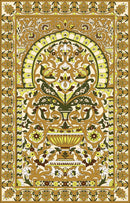 3D Flooring Yellow And Red Ceiling Wallpaper