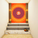 Om Art In Mandala Art Circle Self Adhesive Sticker Poster