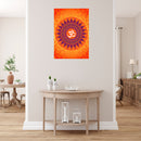 Om Art In Mandala Art Circle Self Adhesive Sticker Poster