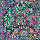 Green Pink Shaded Mandala Art Self Adhesive Sticker For Table