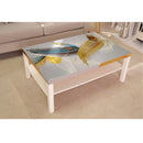 Golden Blue Feather Painting Self Adhesive Sticker For Table