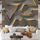 Golden 3D Line Customize Wallpaper