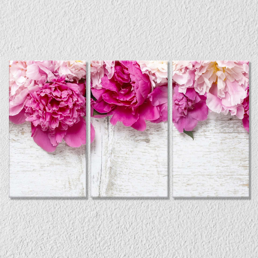 Pink Rose Wall Art, Set Of 3
