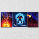 Superhero Wall Poster, Set Of 3